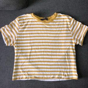 Yellow t shirt with stripes